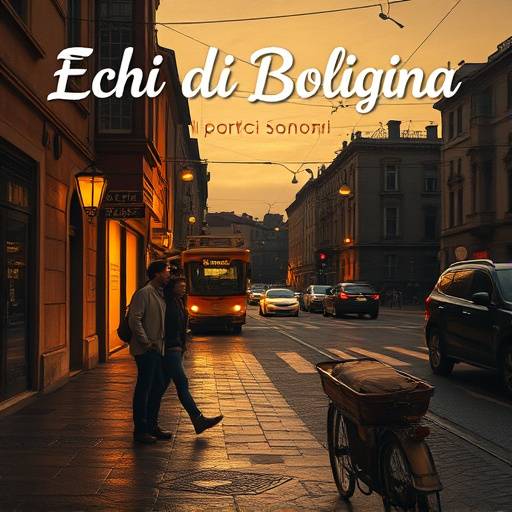 Copertina dell'album 'Echi di Bologna' della band locale 'I Portici Sonori'