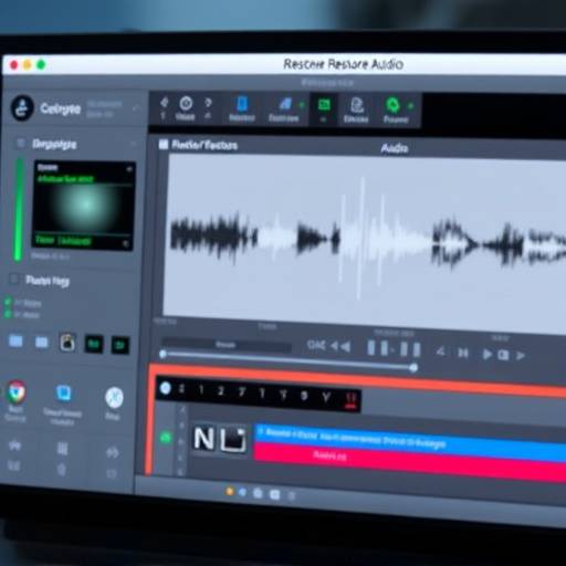 Software di editing audio che mostra il processo di restauro audio